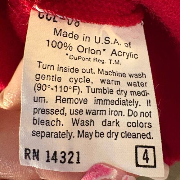 Christian Dior Red Cardigan Orlon Acrylic Button Front Preppy Classic Christmas - Picture 8 of 9